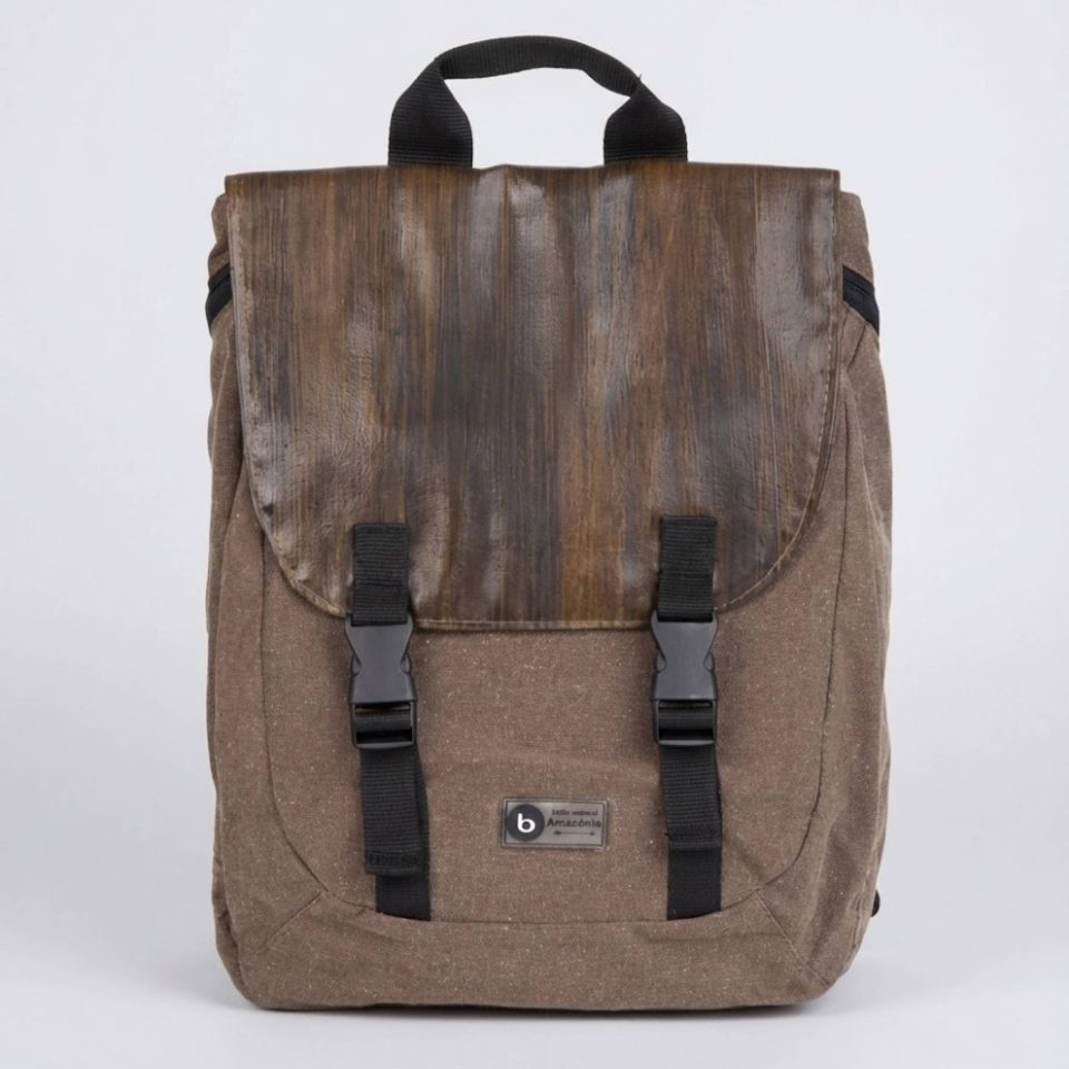 Rio Curu&aacute; Khaki Backpack - Jenipapo Print