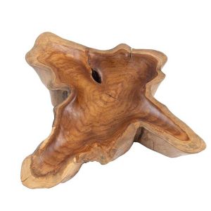 Raiz Teak Wood Centerpiece Fruit Bowl