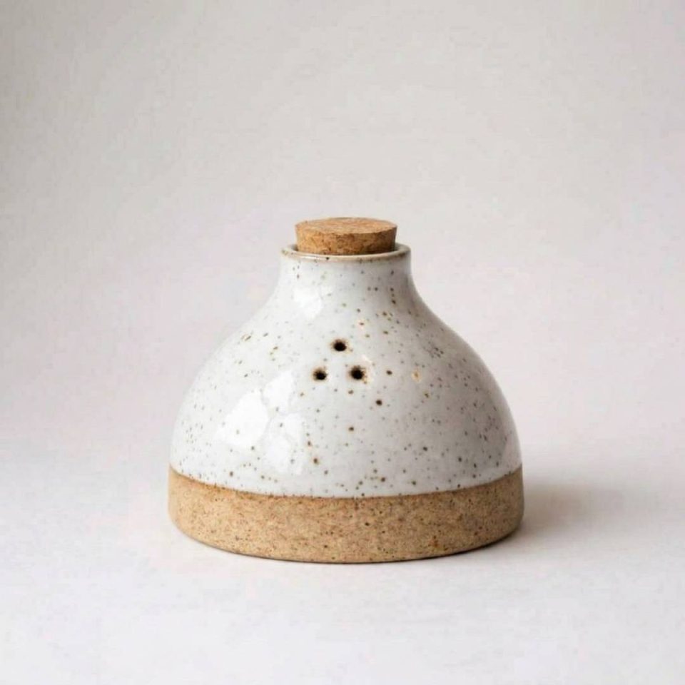 Ceramic Store Pepper Shaker - White
