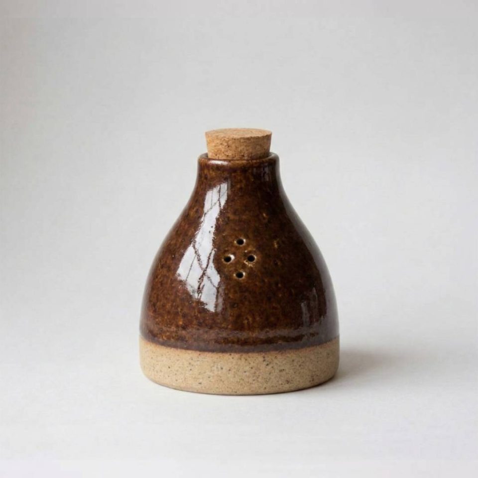 Ceramic Store Salt Cellar - Brown