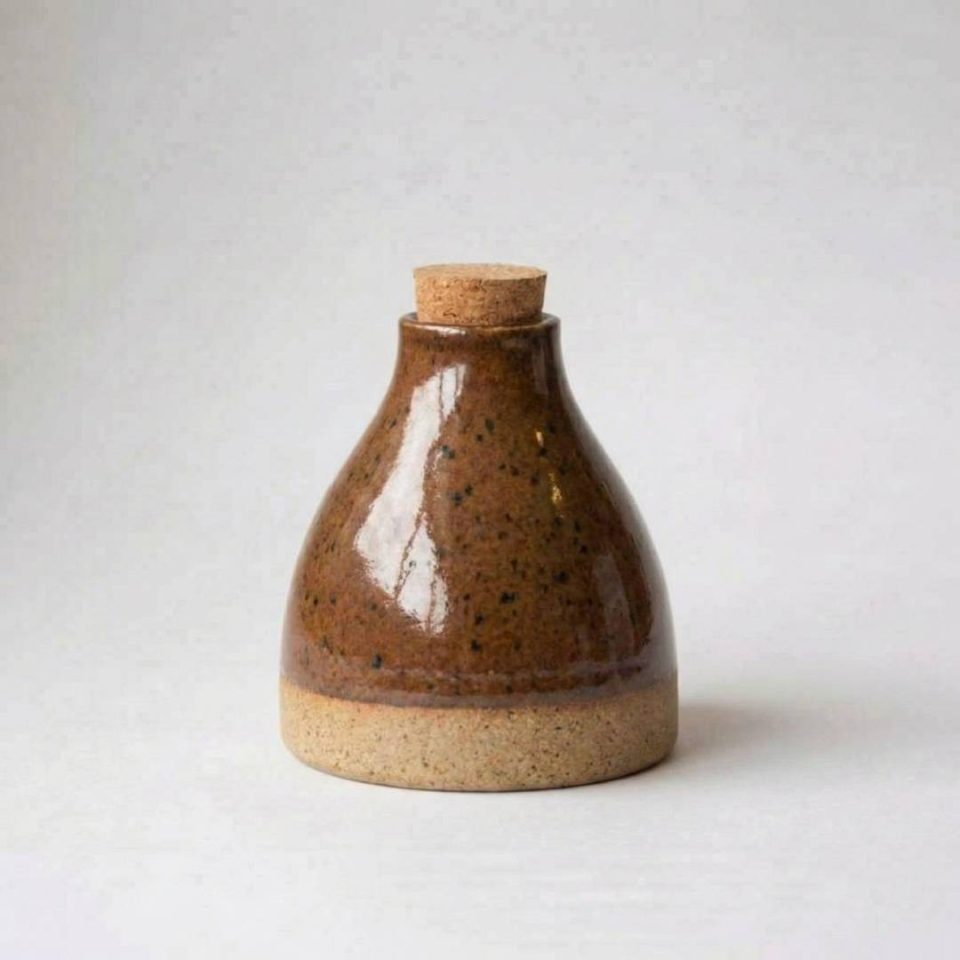 Ceramic Store Salt Cellar - Brown