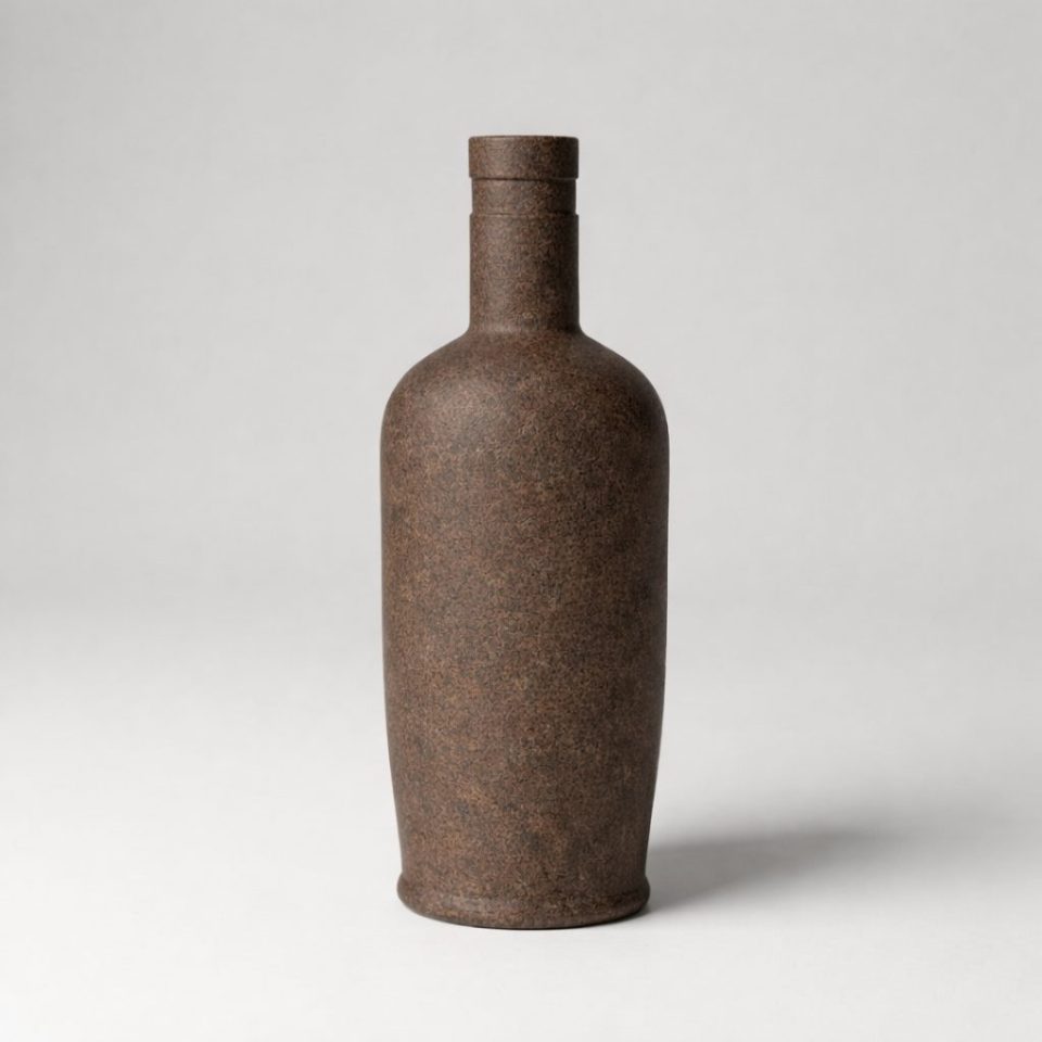 Greek Mediterranean Ceramic Bottle - Brown