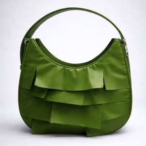 Leonia Pro Green Executive Vegan Bag With Stripes