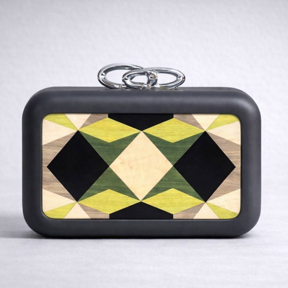 Simetr&iacute;s Polygons Green Clutch