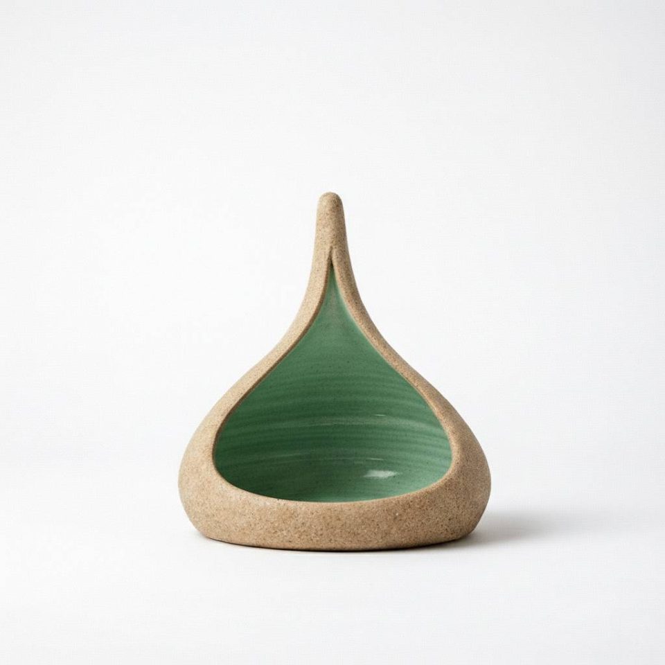 Small Water Drop Vase - Aqua Green