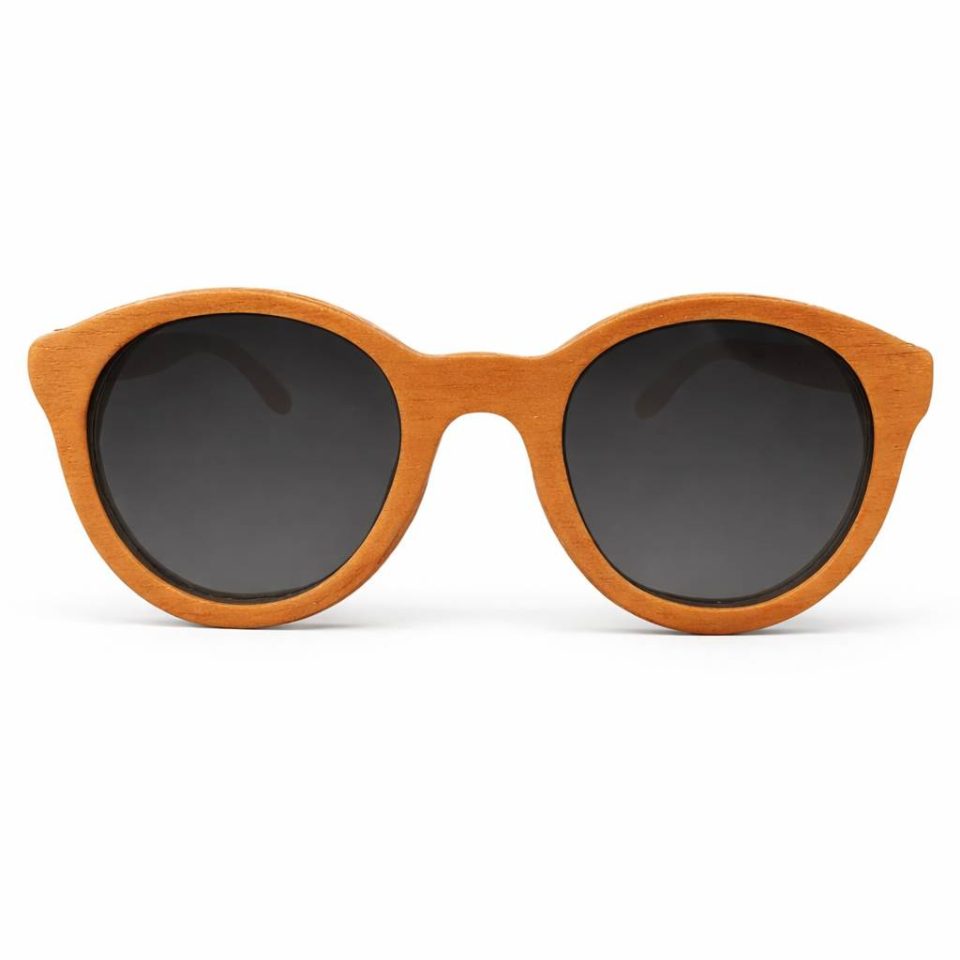 Ara&ccedil;a Round Wood Sunglasses - Orange