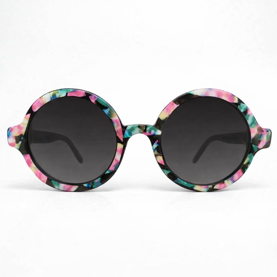 Layla Round Wood Sunglasses - Multicolor 2