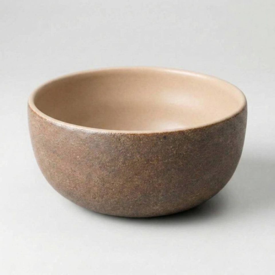 Medium Stone Ceramic Bowl - M - Beige