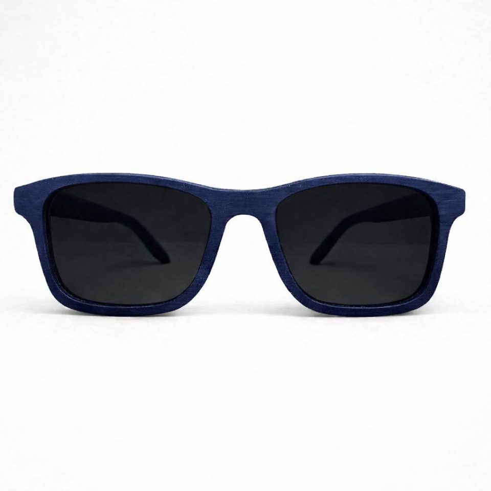Roy Square Wood Sunglasses - Blue