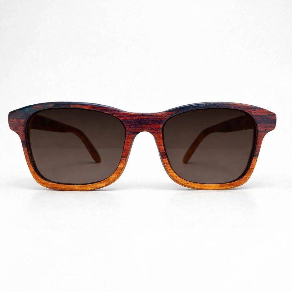 Roy Square Wood Sunglasses - Brown